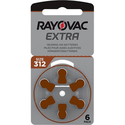 Rayovac Extra Advanced Mercury Free Batteries, Size 312 (60 count)