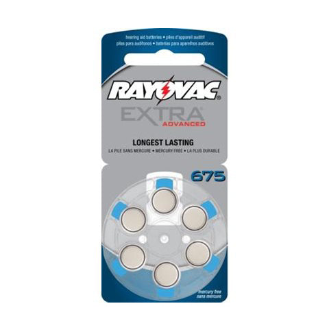 Rayovac Extra Advanced Mercury Free Batteries, Size 675 (60 count)